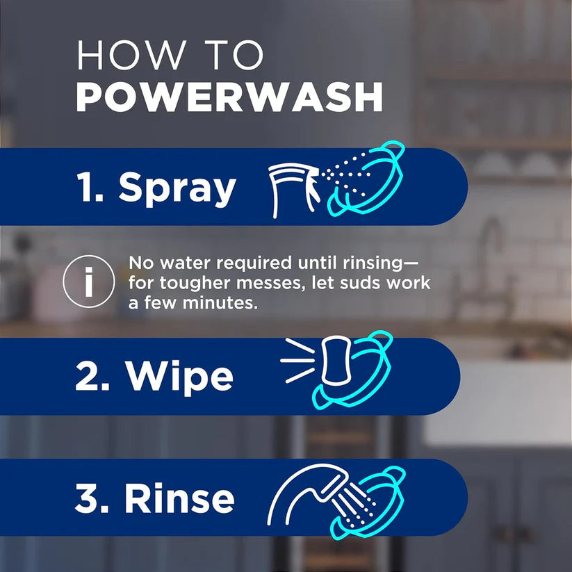 Powerwash Free & Clear Light Pear Dish Spray, Dish Soap Starter Kit, 16 Fl Oz